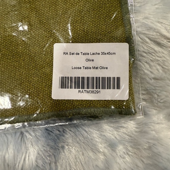LINGE PARTICULIER TABLE-MAT 100% LINEN 
IN OLIVE Color made in FRANCE - Picture 7 of 11